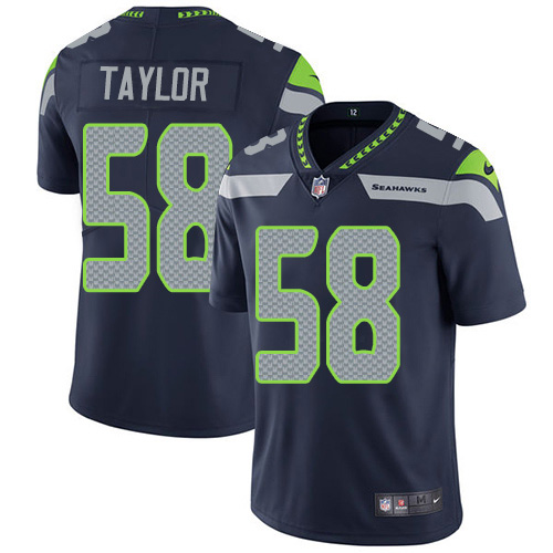 Nike Seahawks #58 Darrell Taylor Steel Blue Team Color Youth Stitched NFL Vapor Untouchable Limited Jersey
